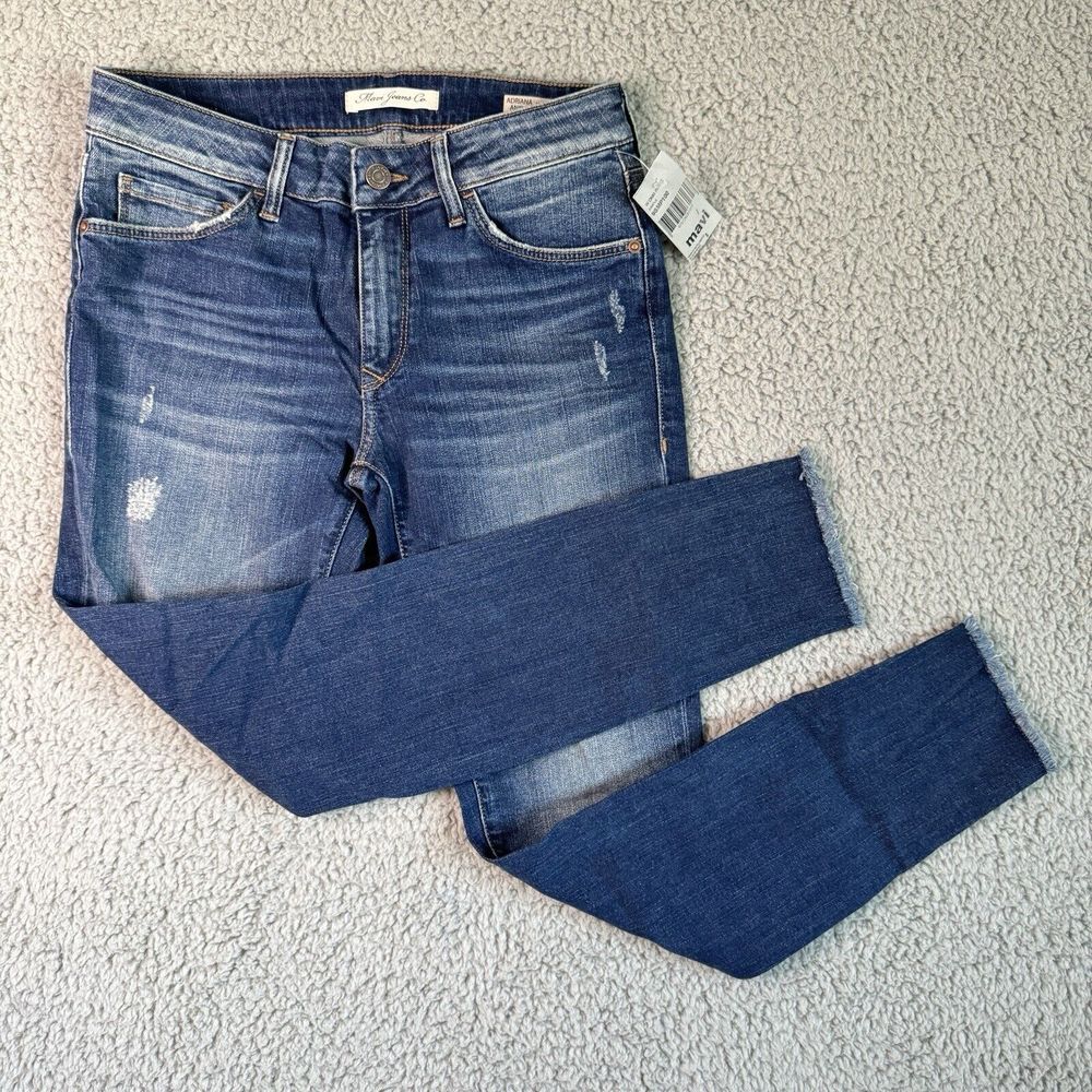 Mavi Adriana Ankle Mid Rise Demi Lovato Trouble Maker Blue Jeans Womens 27 NWT